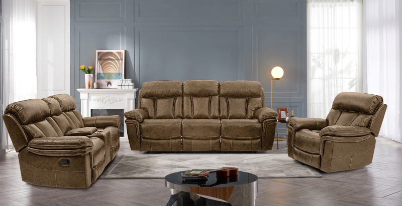 Amaril Dust Reclining Sofa and Glider Recliner
